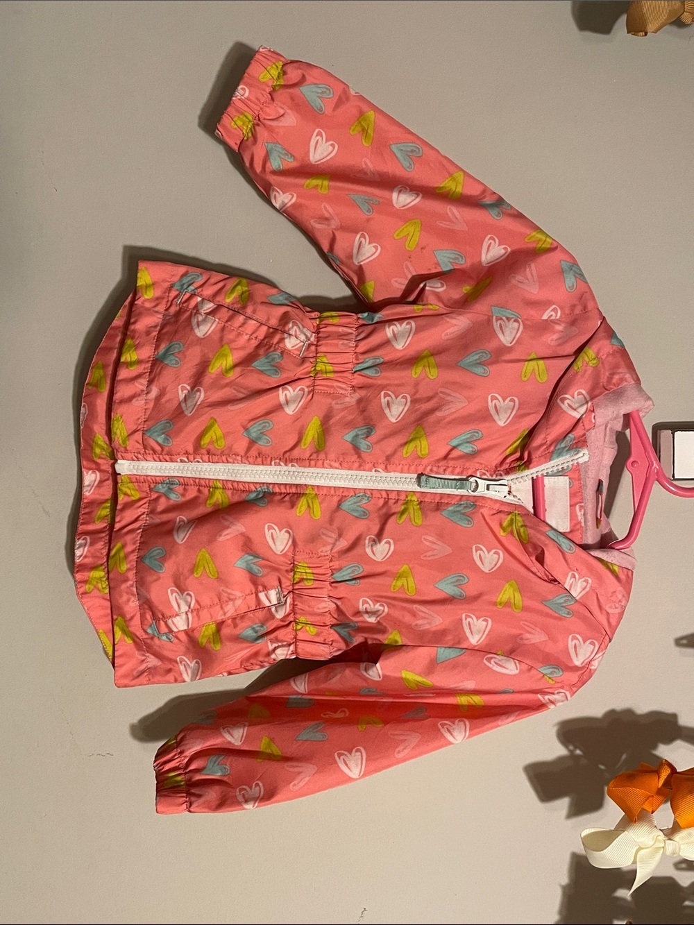 Kids Pink Heart-Print rain jacket 18 month girls cat & Jack